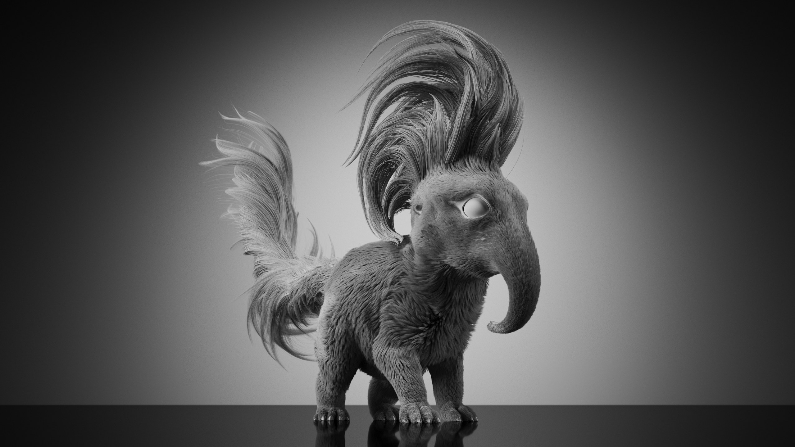 Ant Eater — Stage 1 — clay render