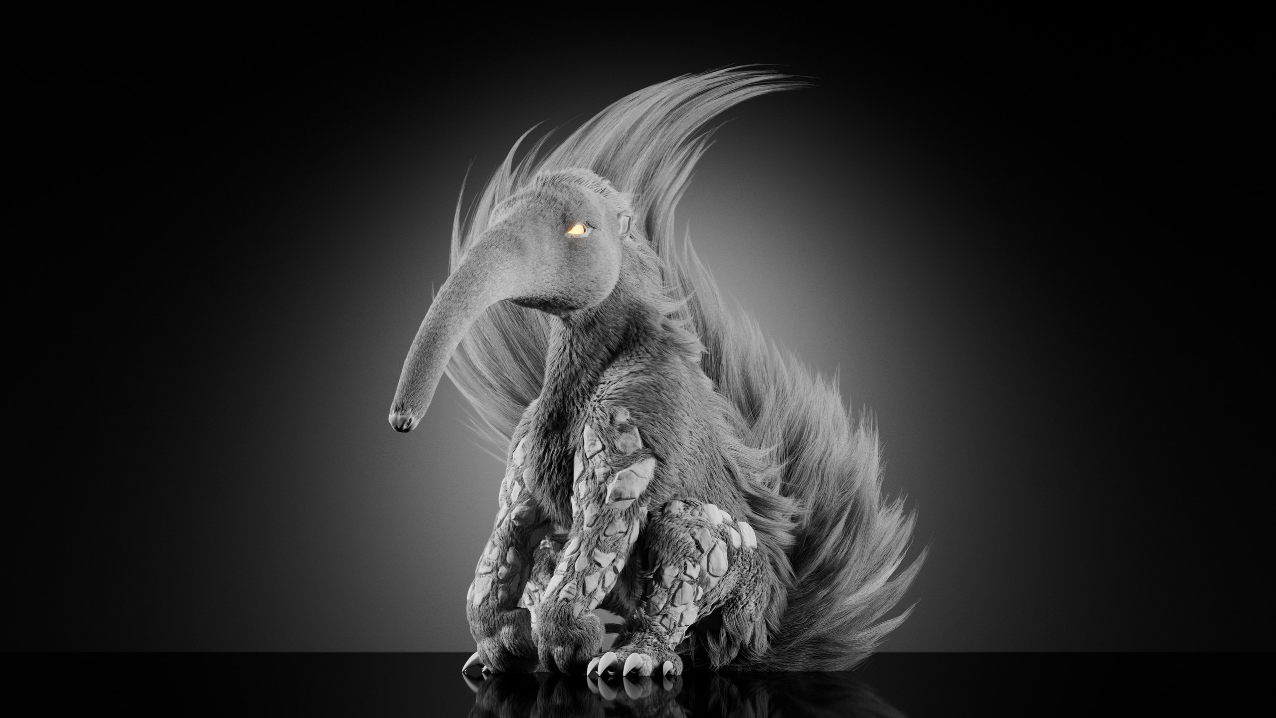 Ant Eater — Stage 3 — clay render