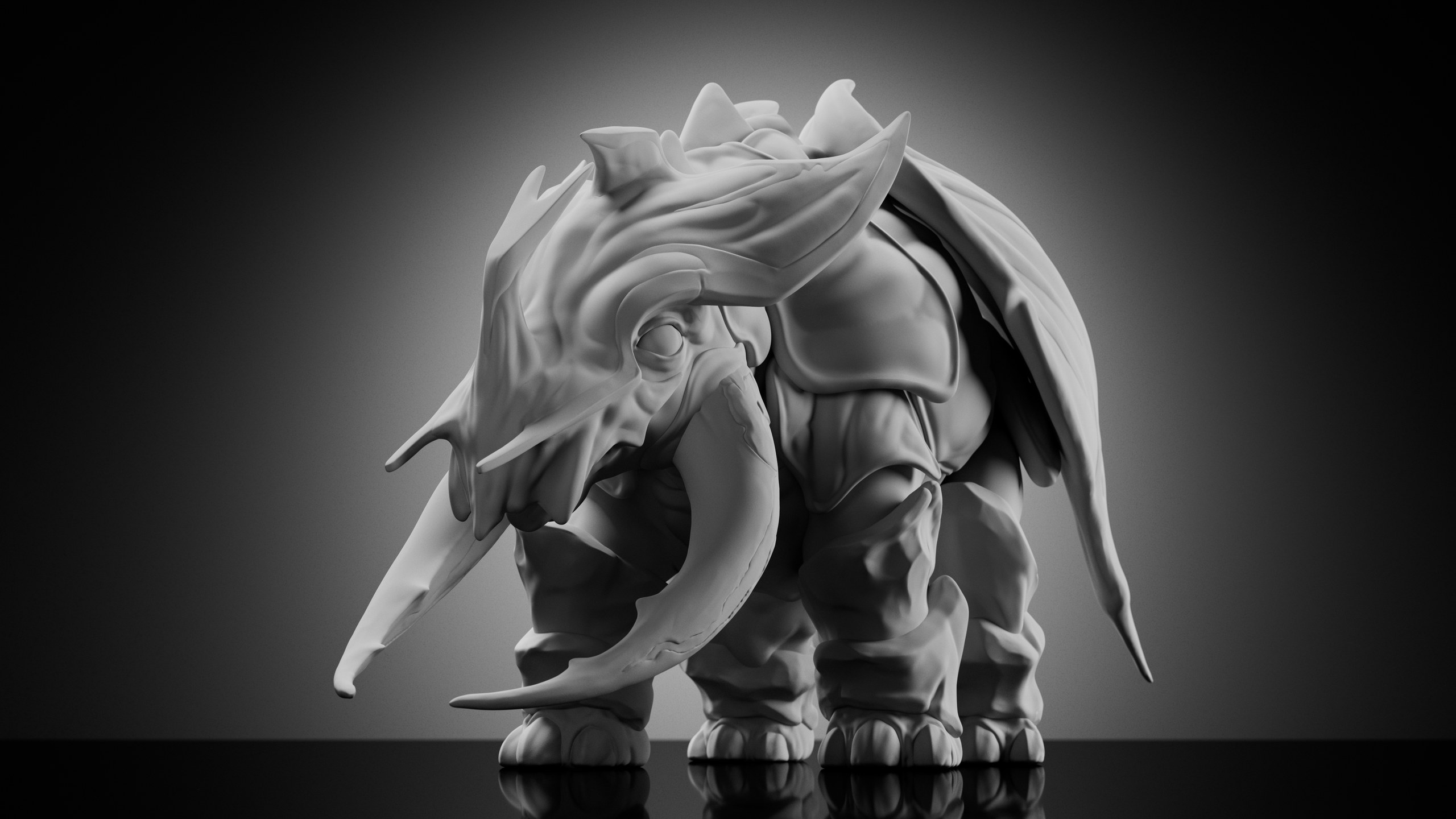 Beetle — Stage 2 — clay render