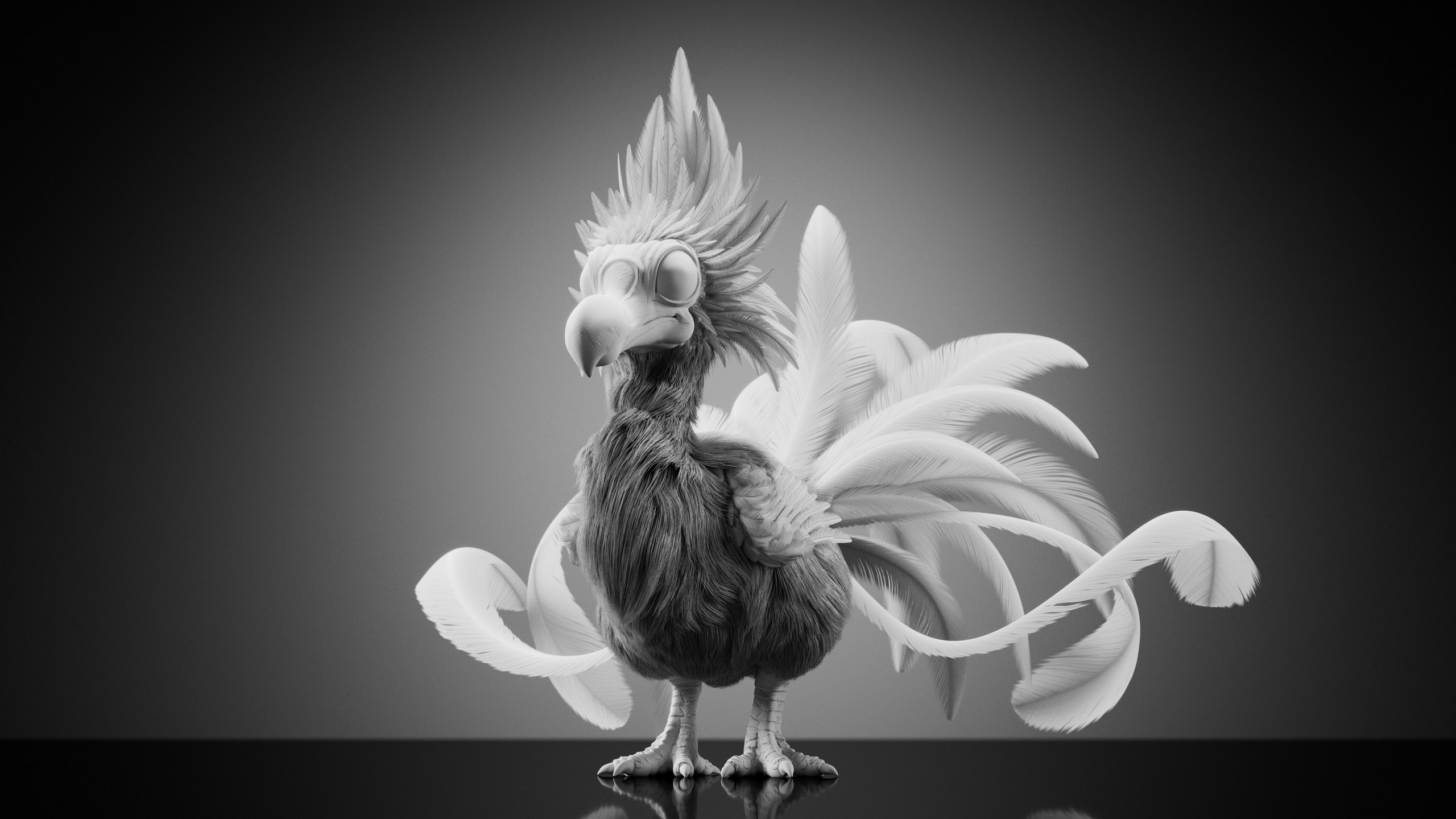 Dodo — Stage 1 — clay render