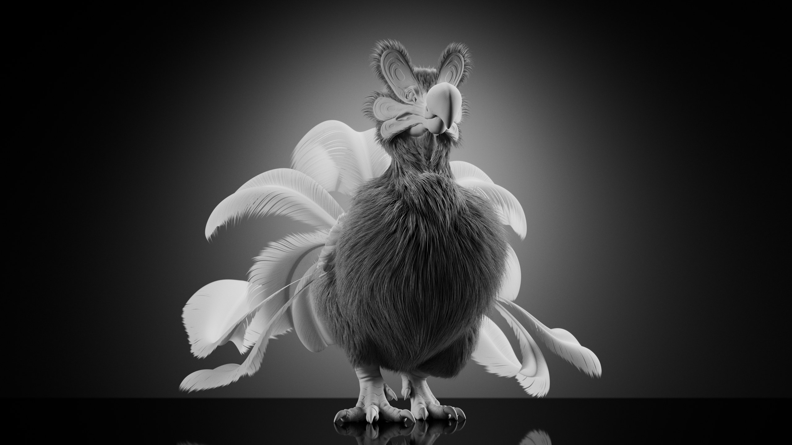 Dodo — Stage 2 — clay render
