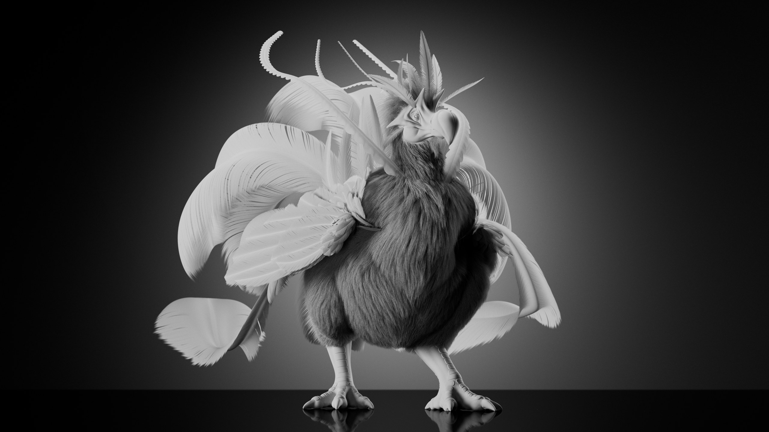 Dodo — Stage 3 — clay render