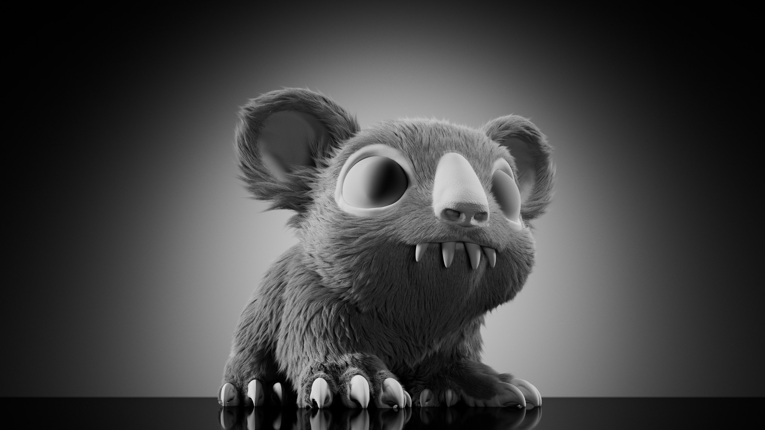 Drop Bear — Stage 1 — clay render