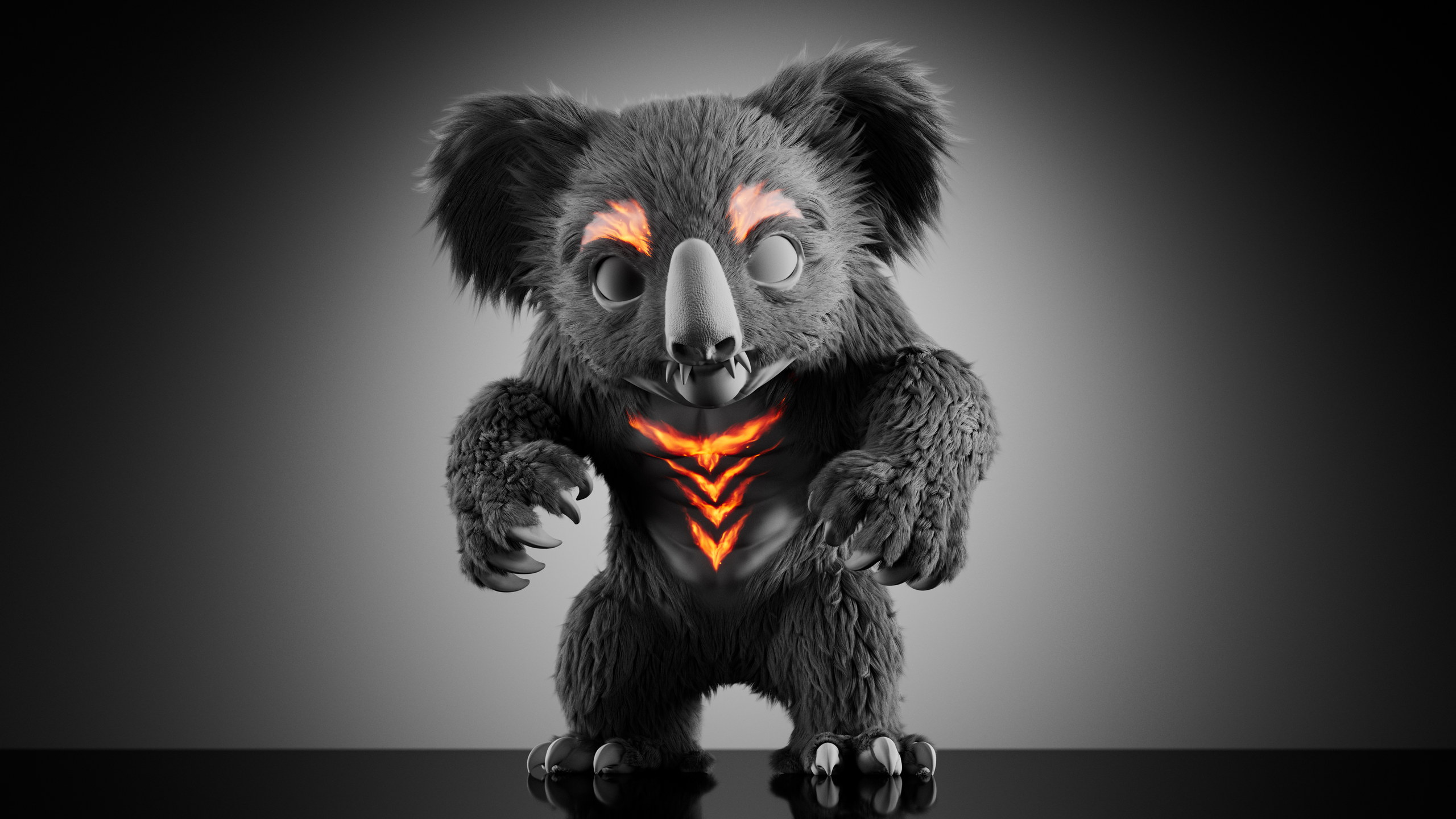 Drop Bear — Stage 2 — clay render
