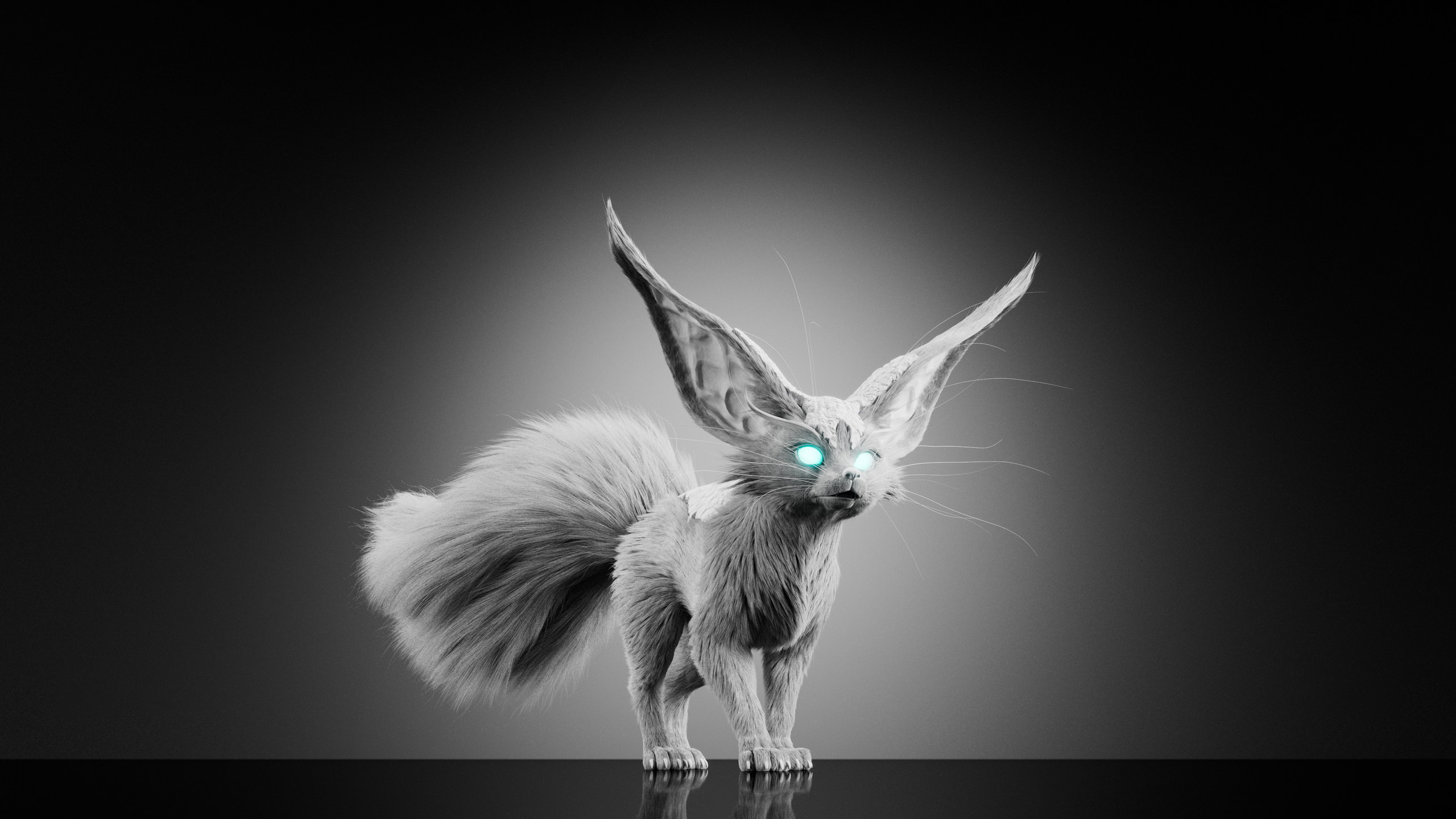 Fennec Fox — Stage 2 — clay render