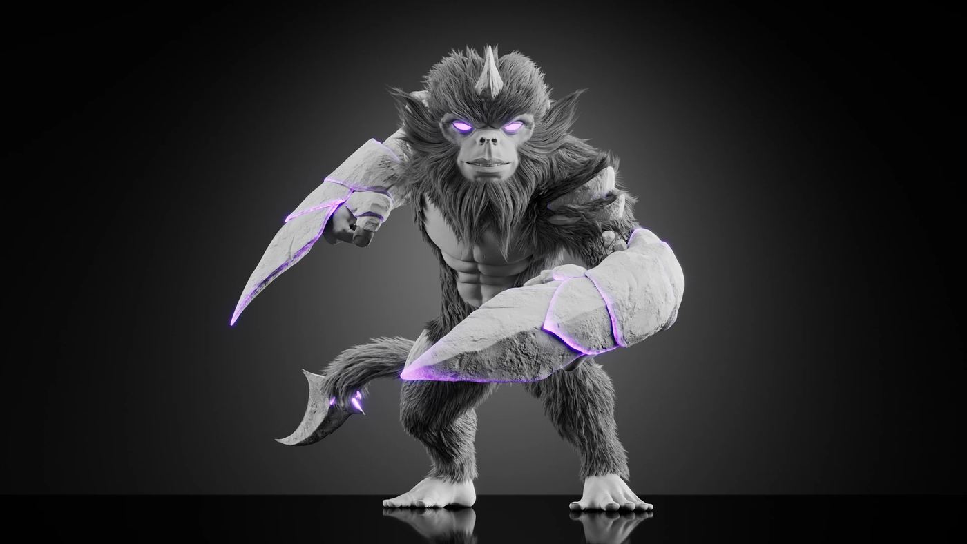 Grilla — Stage 1 — clay render