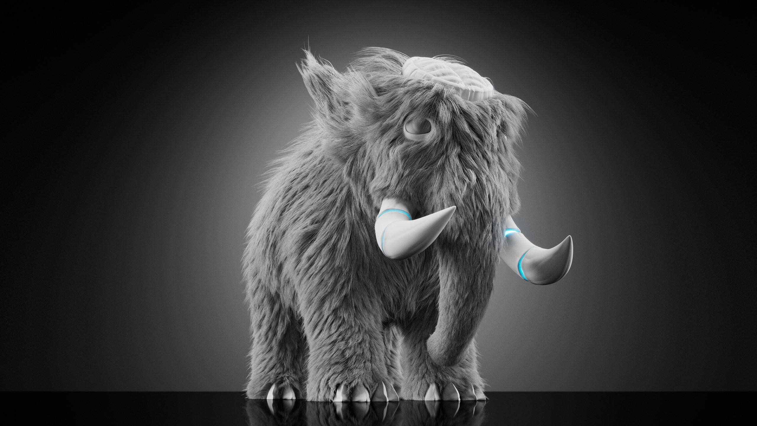 Mammoth — Stage 1 — clay render
