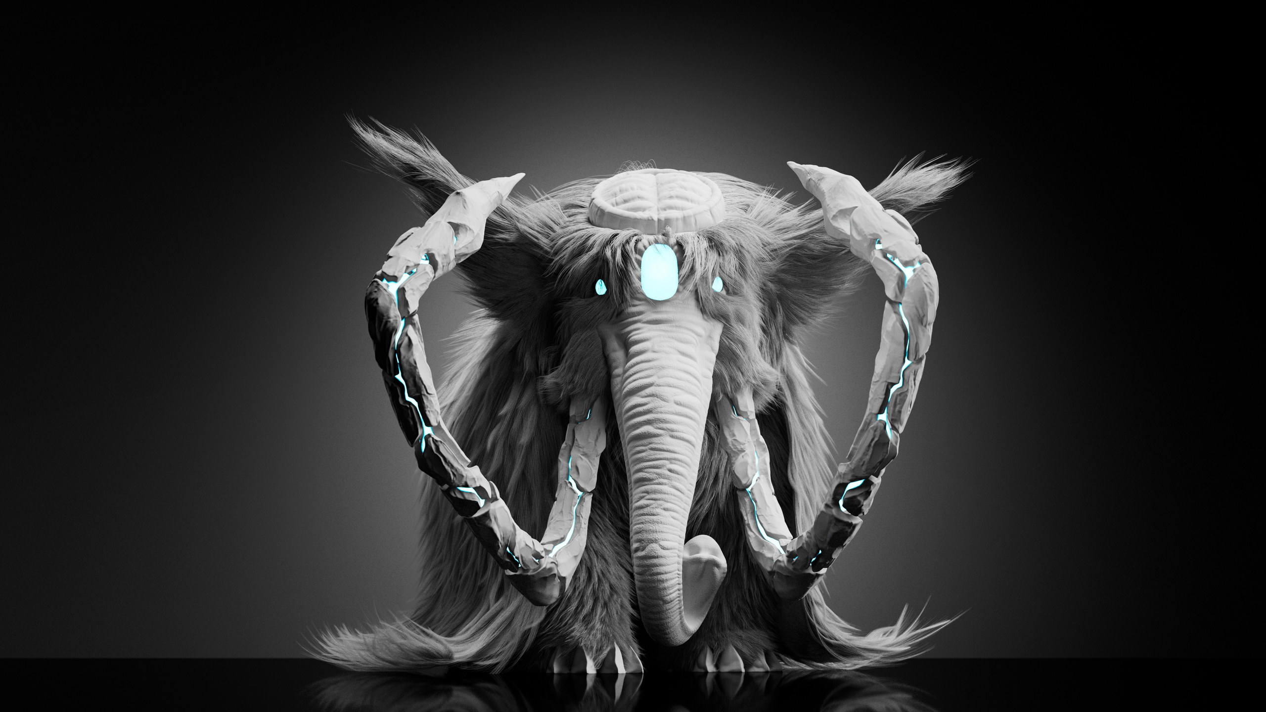 Mammoth — Stage 2 — clay render
