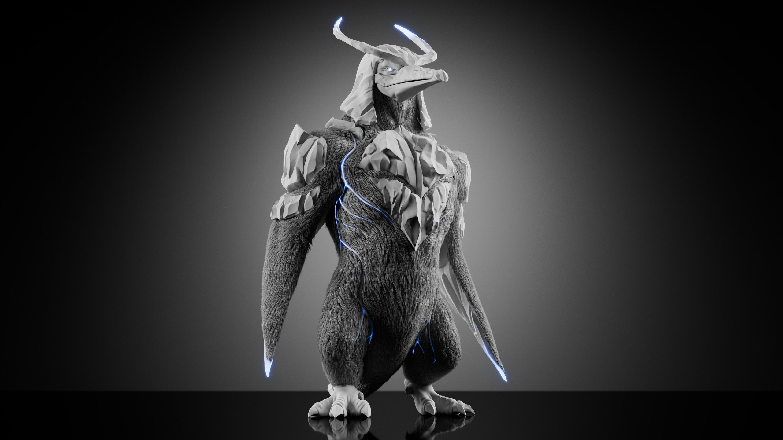 Penguin — Stage 3 — clay render