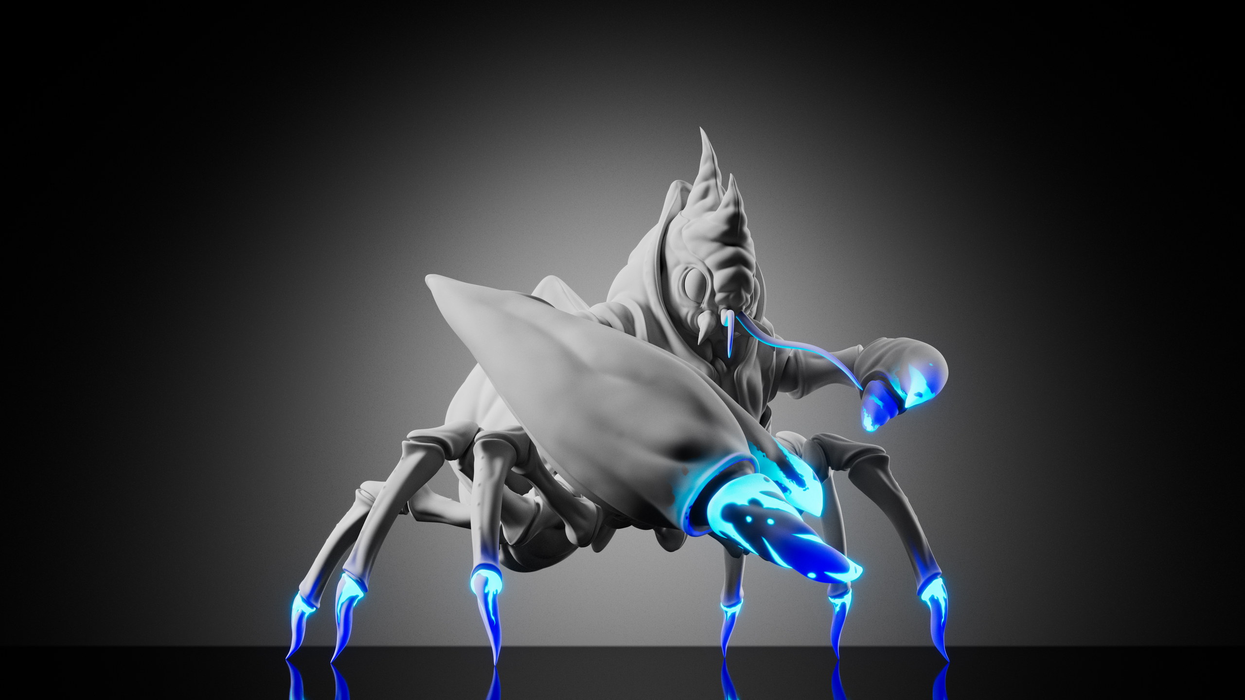 Pistol Shrimp — Stage 2 — clay render