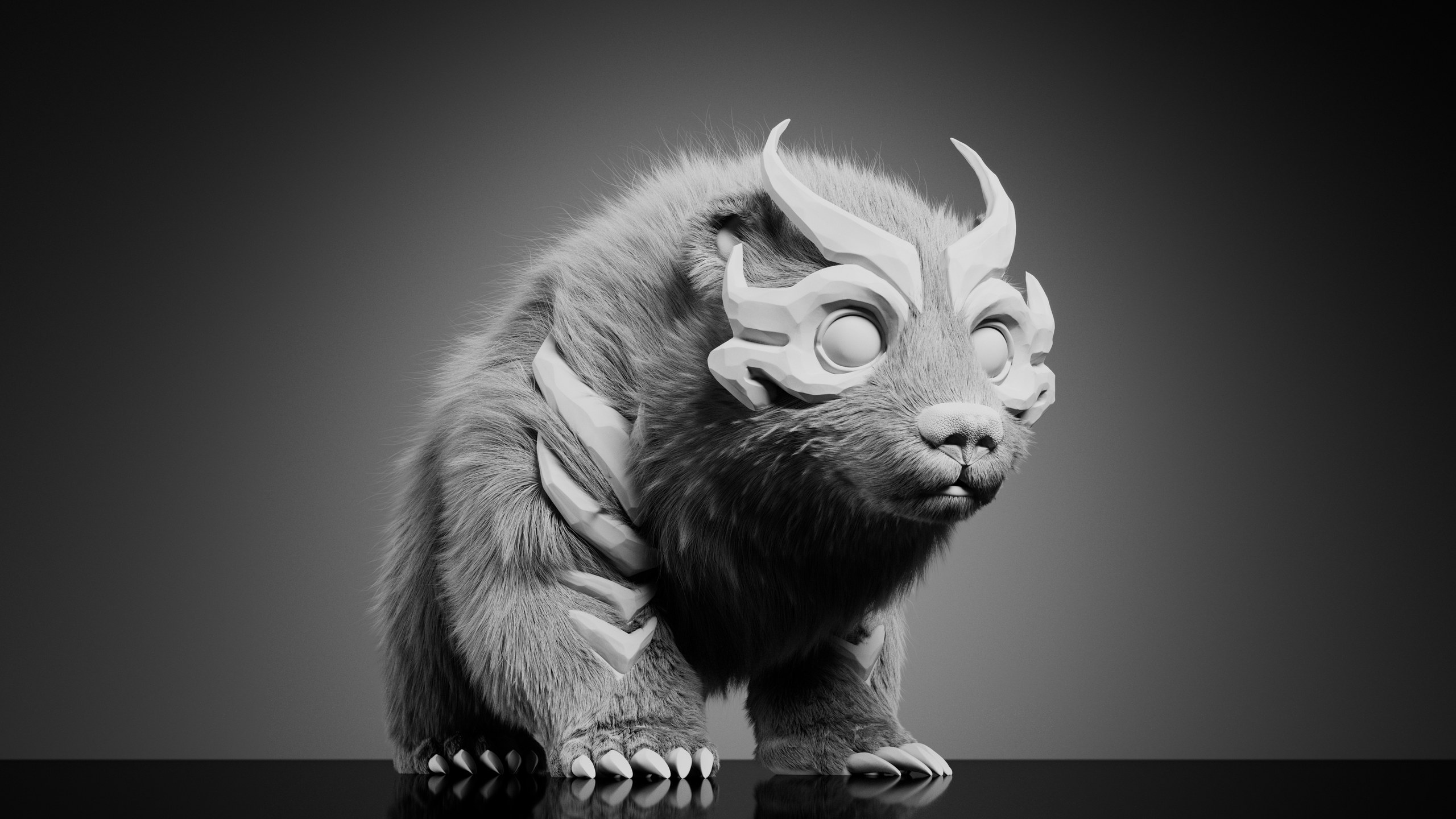 Polar Bear — Stage 1 — clay render