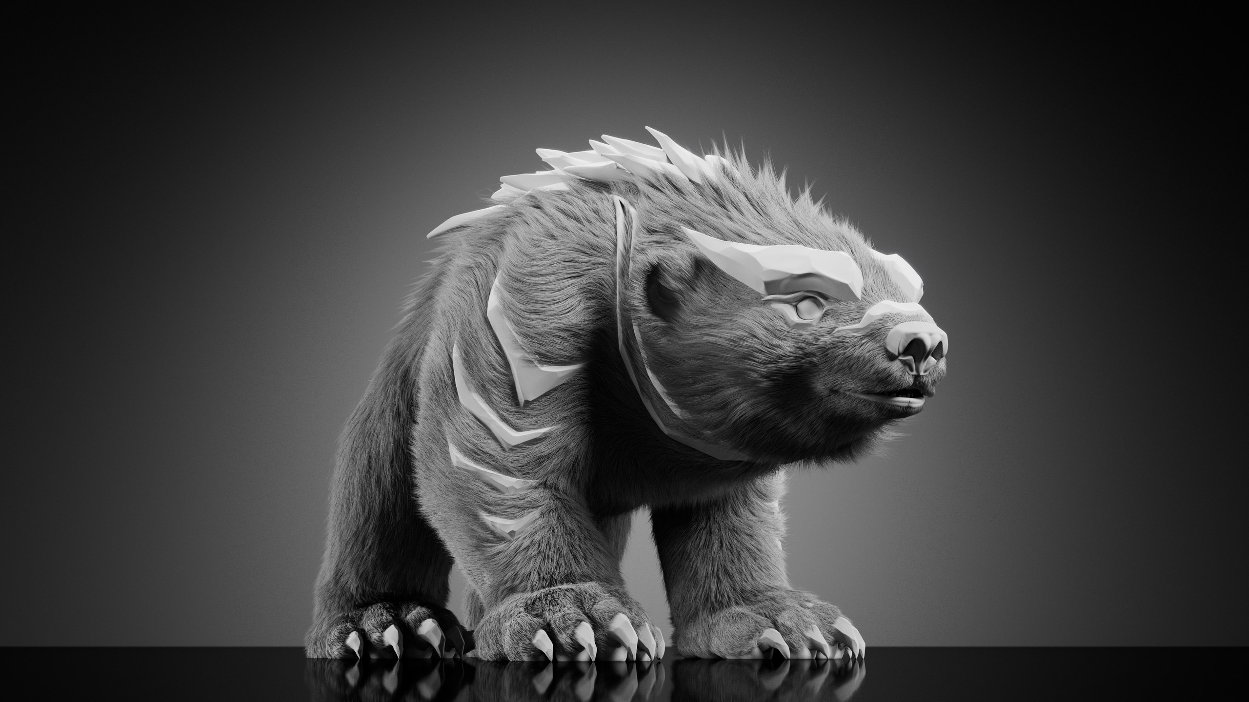Polar Bear — Stage 2 — clay render