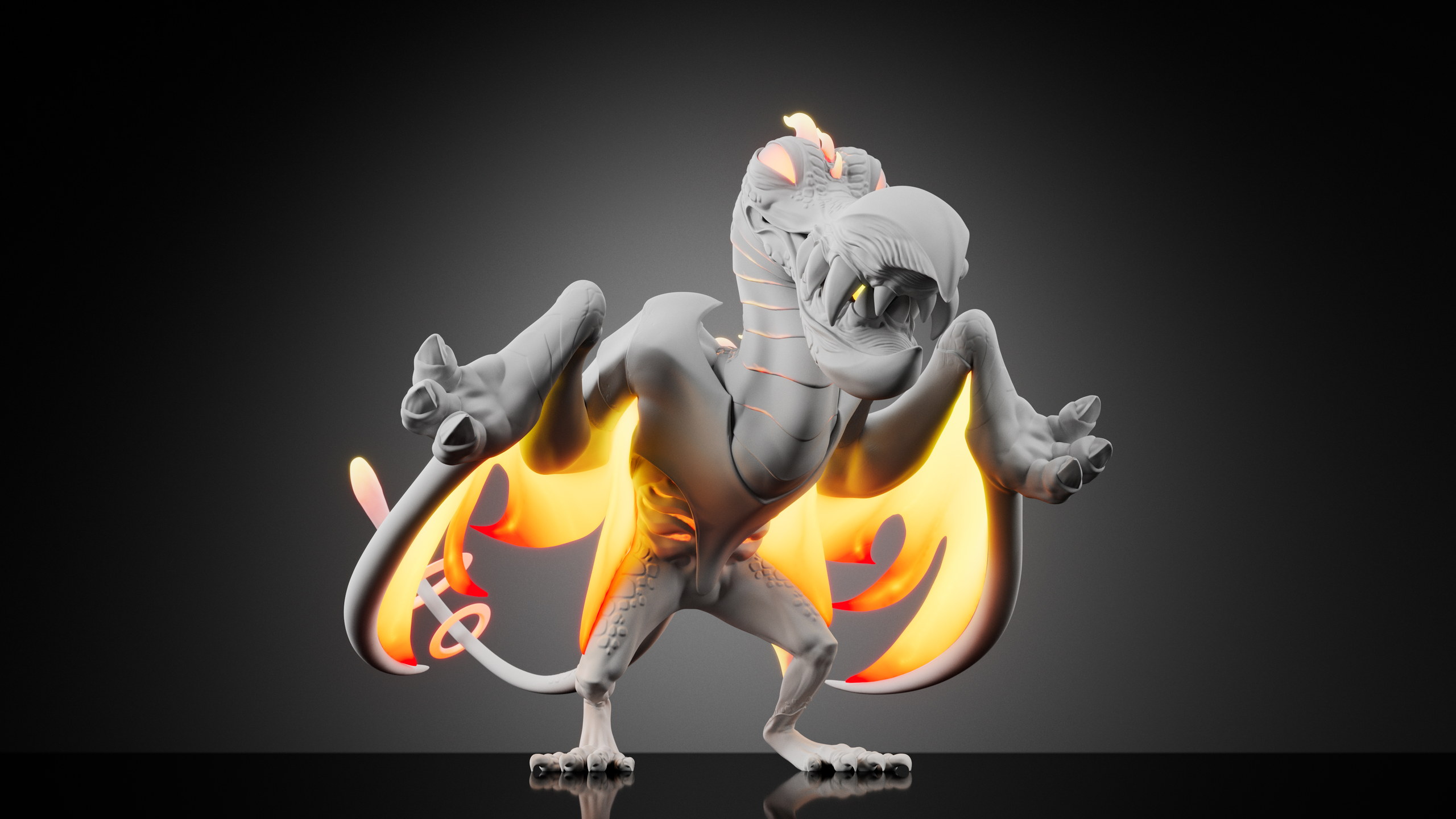 Pterodactyl — Stage 2 — clay render
