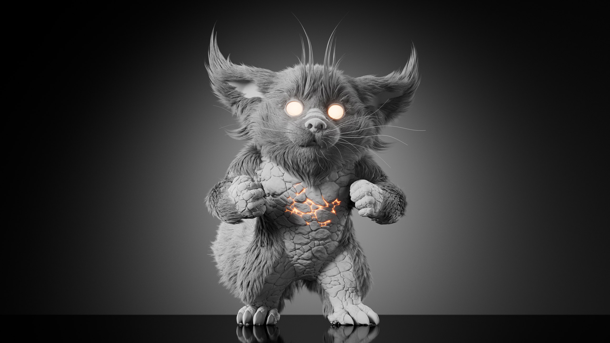 Red Panda — Stage 1 — clay render
