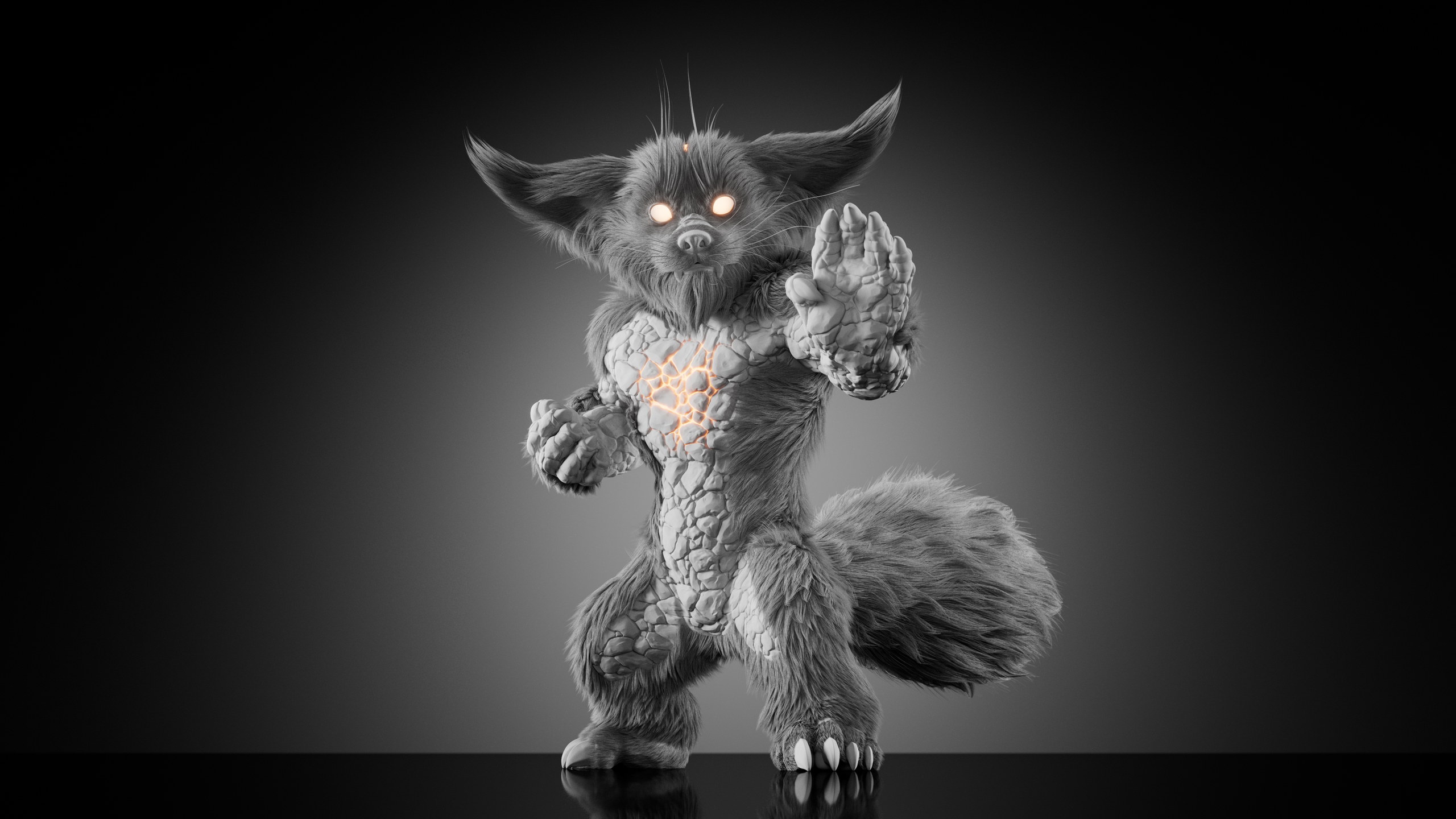 Red Panda — Stage 2 — clay render