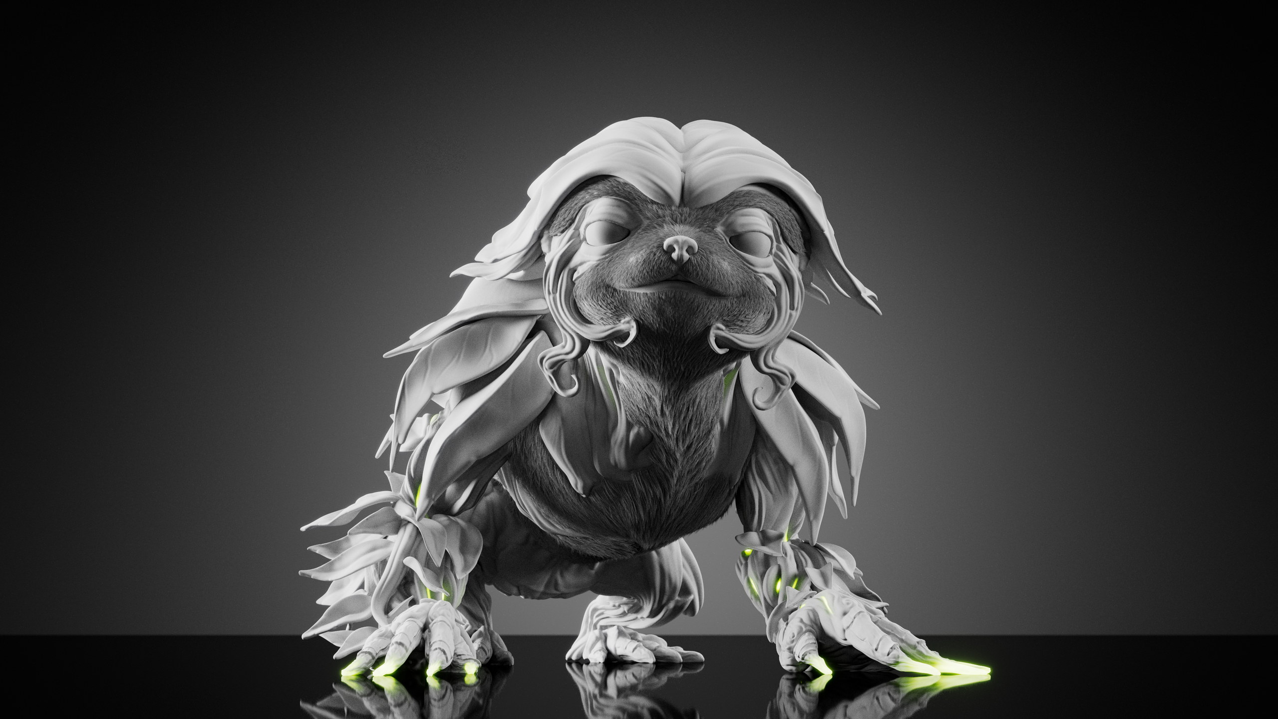 Sloth — Stage 1 — clay render