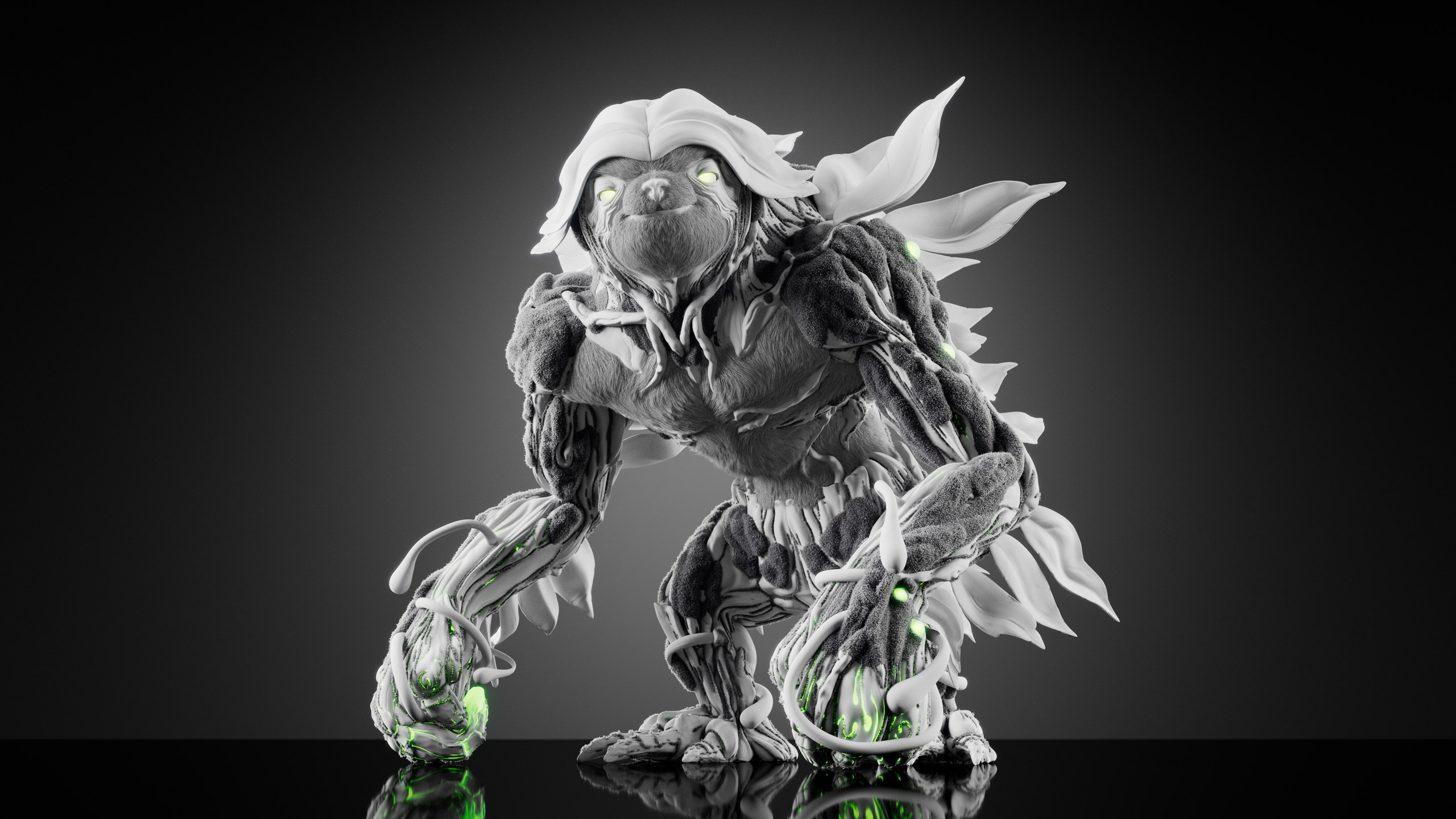 Sloth — Stage 2 — clay render