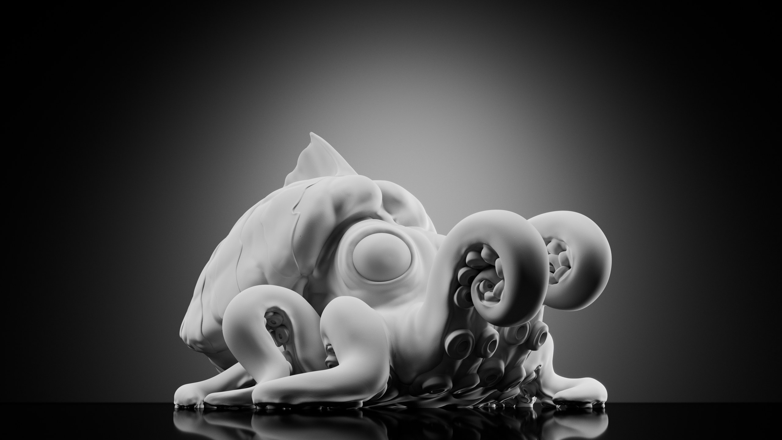 Squid — Stage 1 — clay render