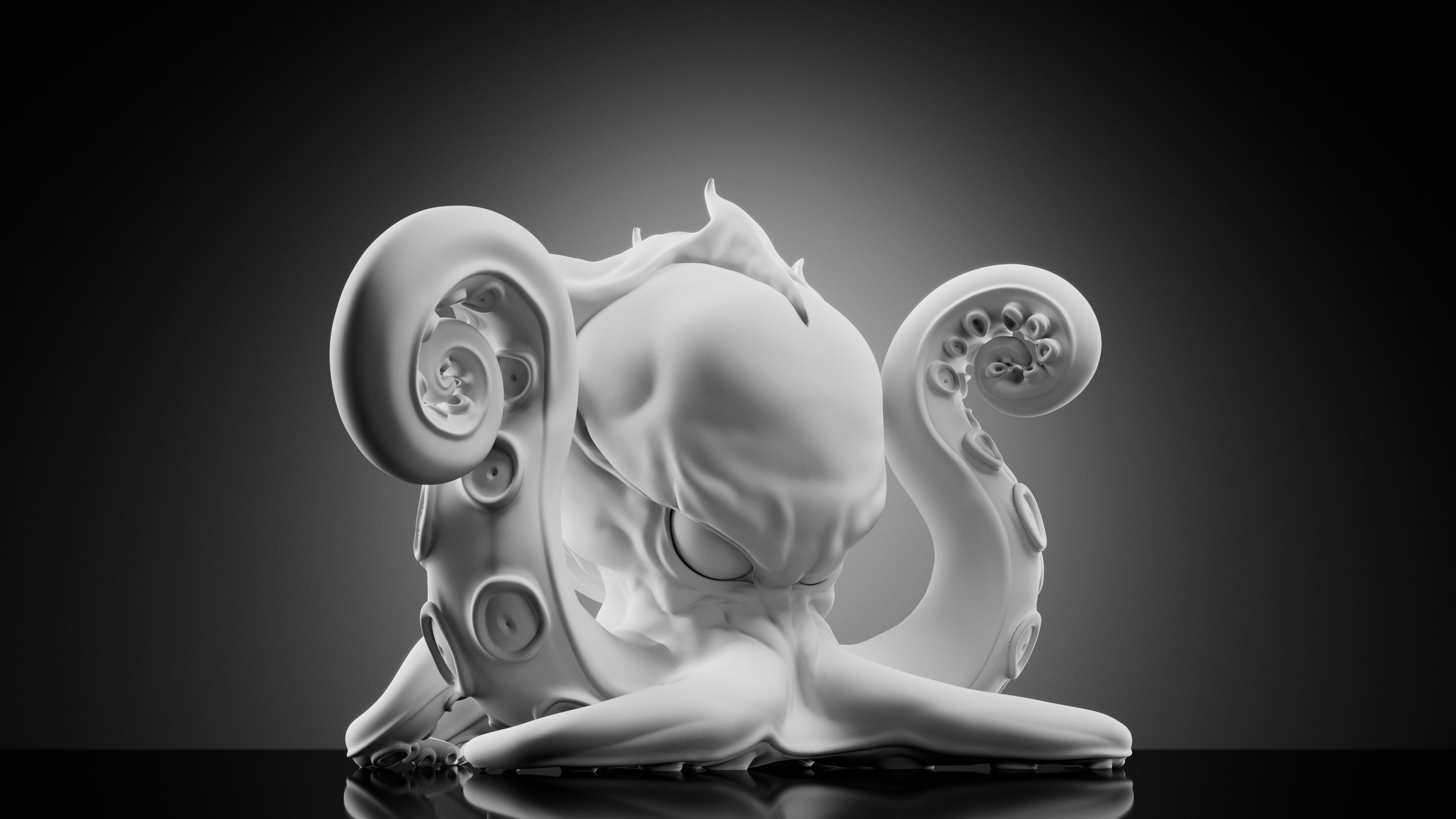 Squid — Stage 2 — clay render