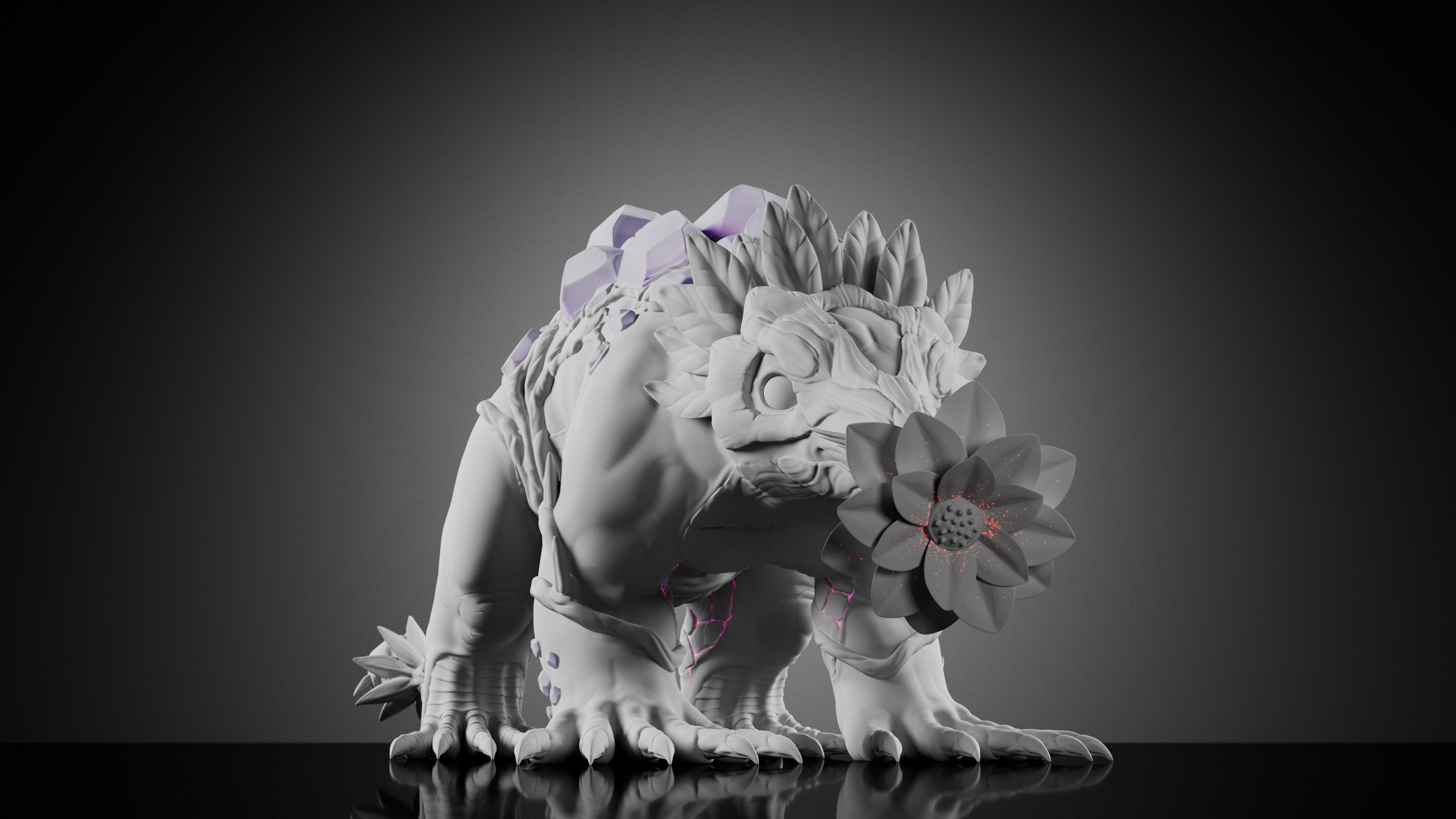 Star Nosed Mole — Stage 2 — clay render