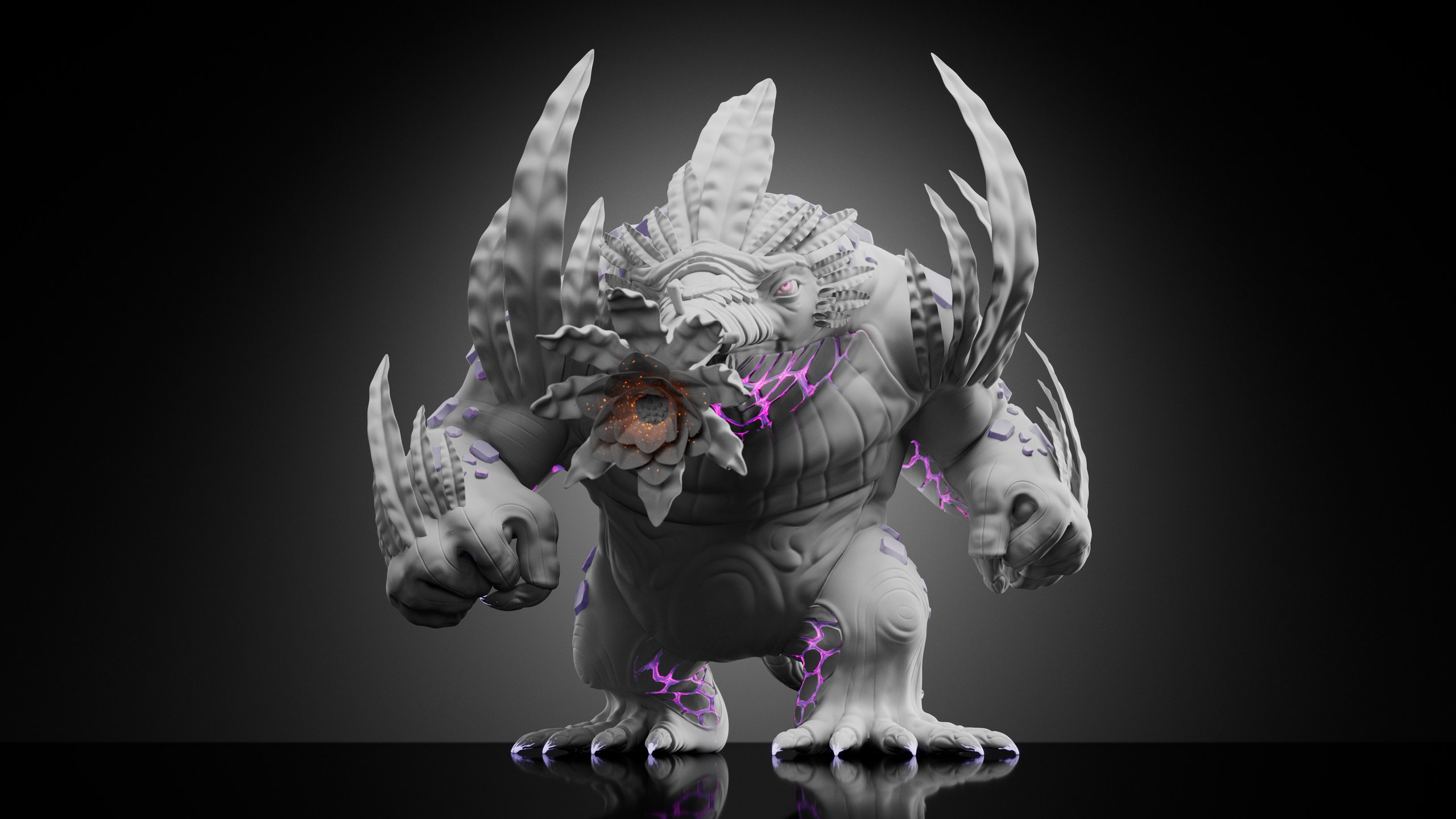 Star Nosed Mole — Stage 3 — clay render