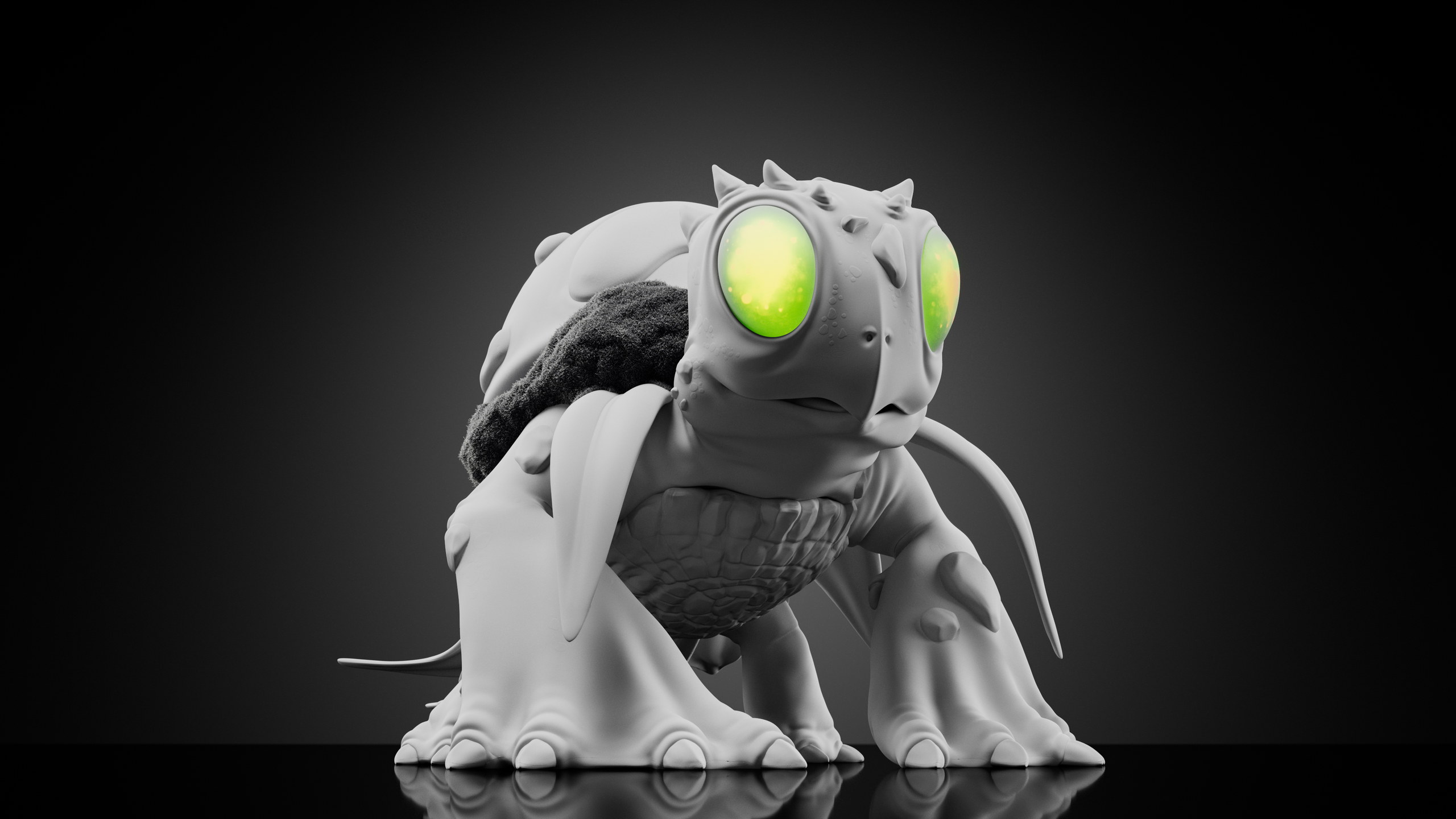 Turtle — Stage 1 — clay render