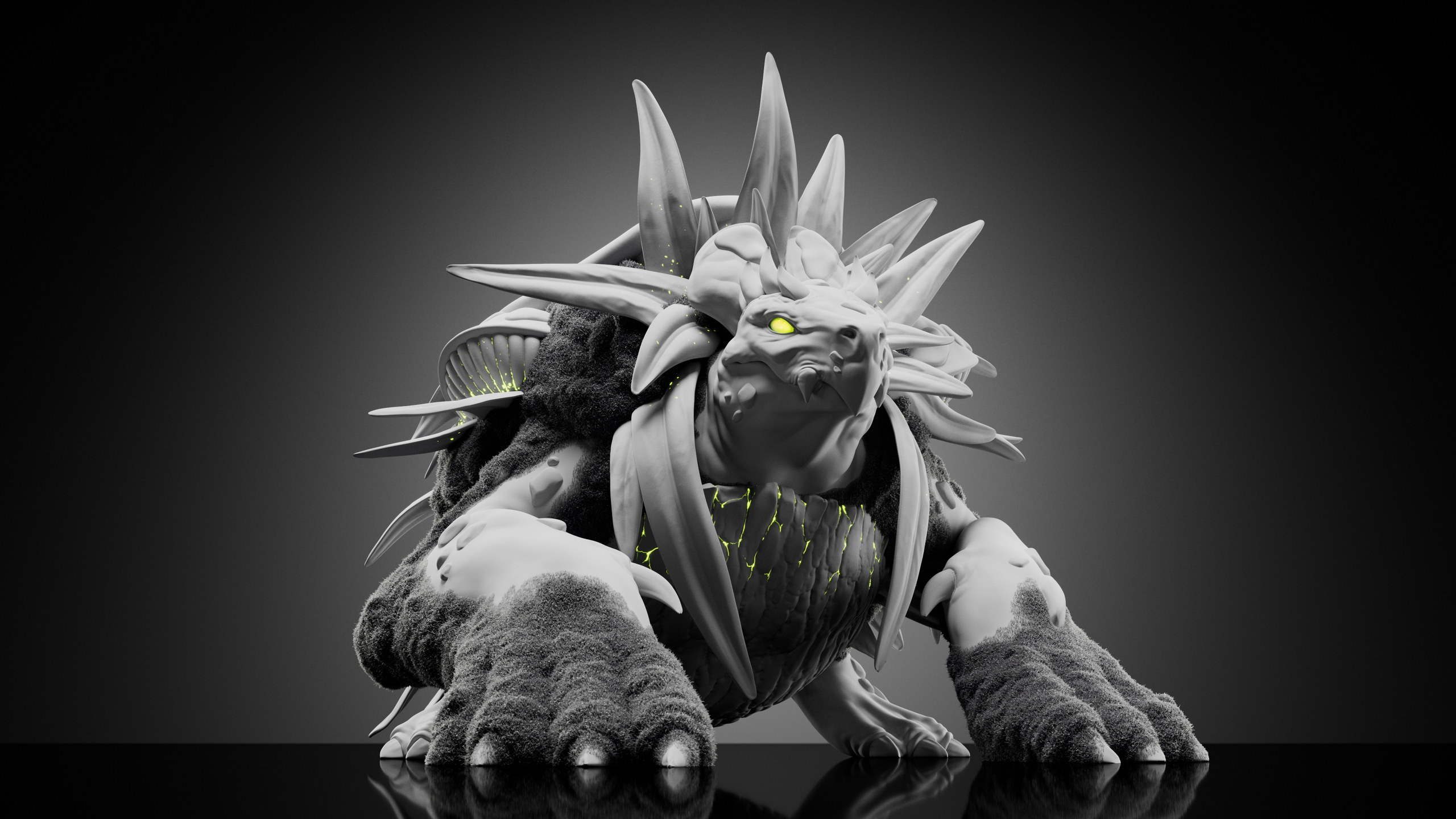 Turtle — Stage 3 — clay render