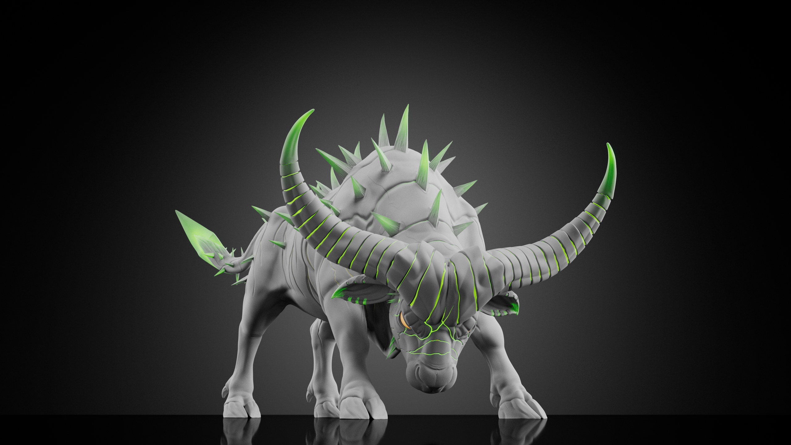 Water Buffalo — Stage 2 — clay render