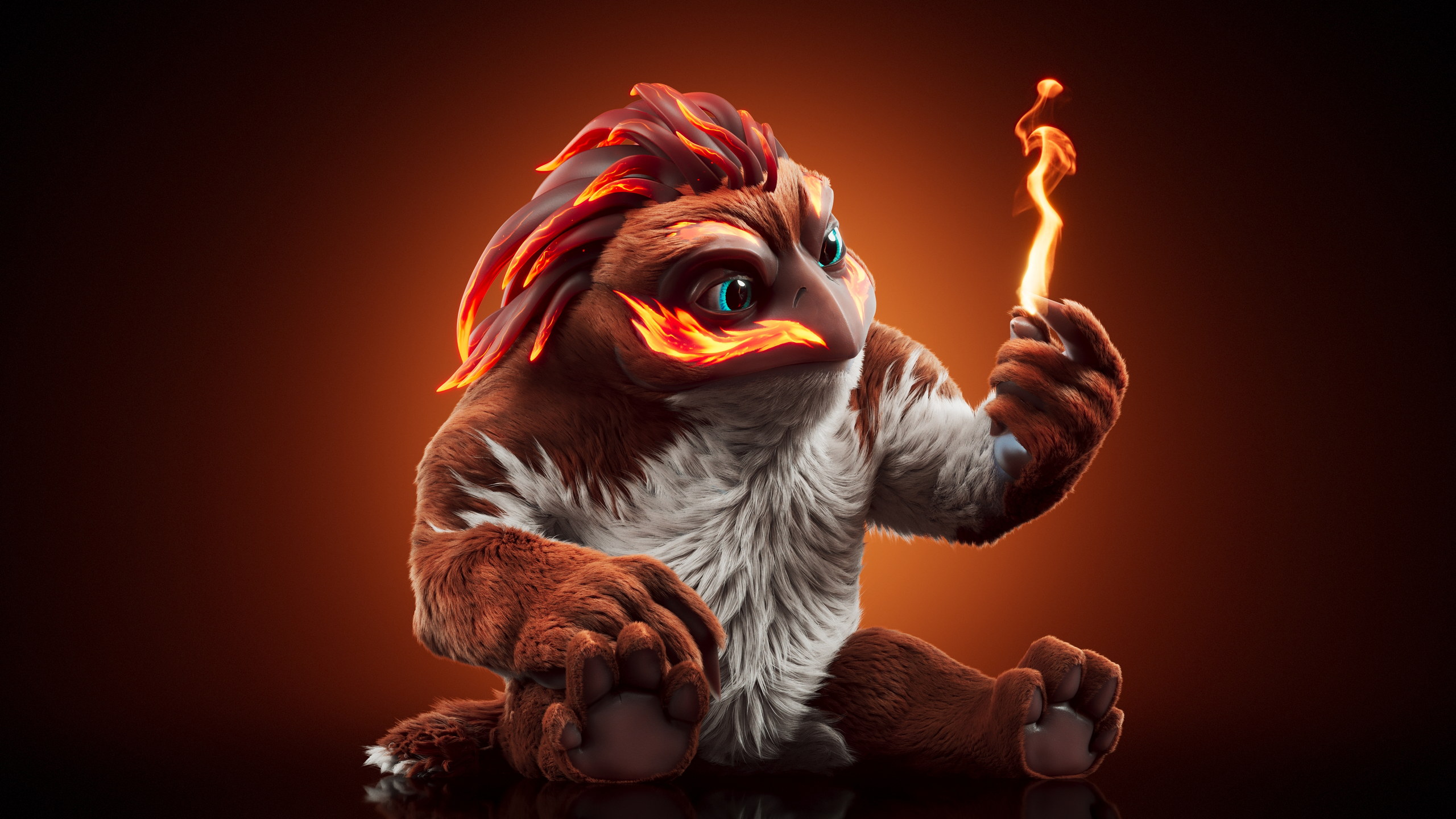 Doka — Stage 1 · Fire — Illuvium creature render
