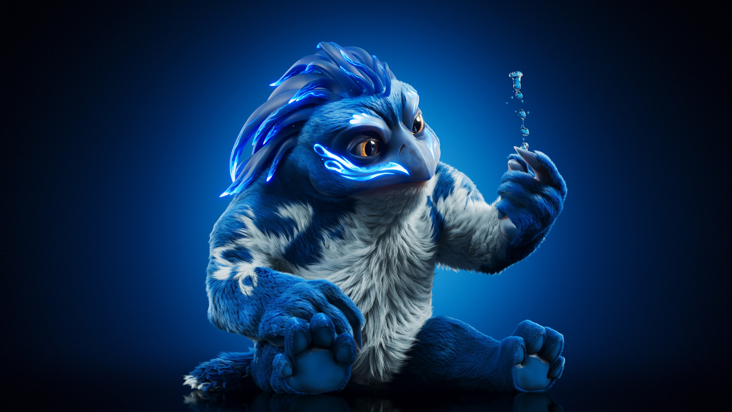Doka — Stage 1 · Water — Illuvium creature render
