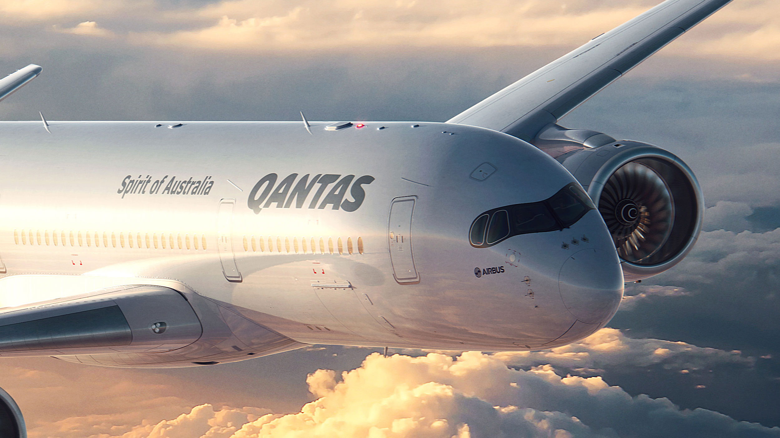 Airbus A350-900 Sunset — close-up 2