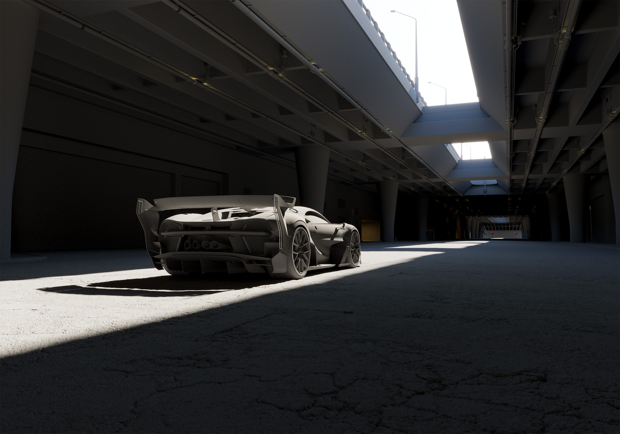 Bugatti Vision GT — clay render 26