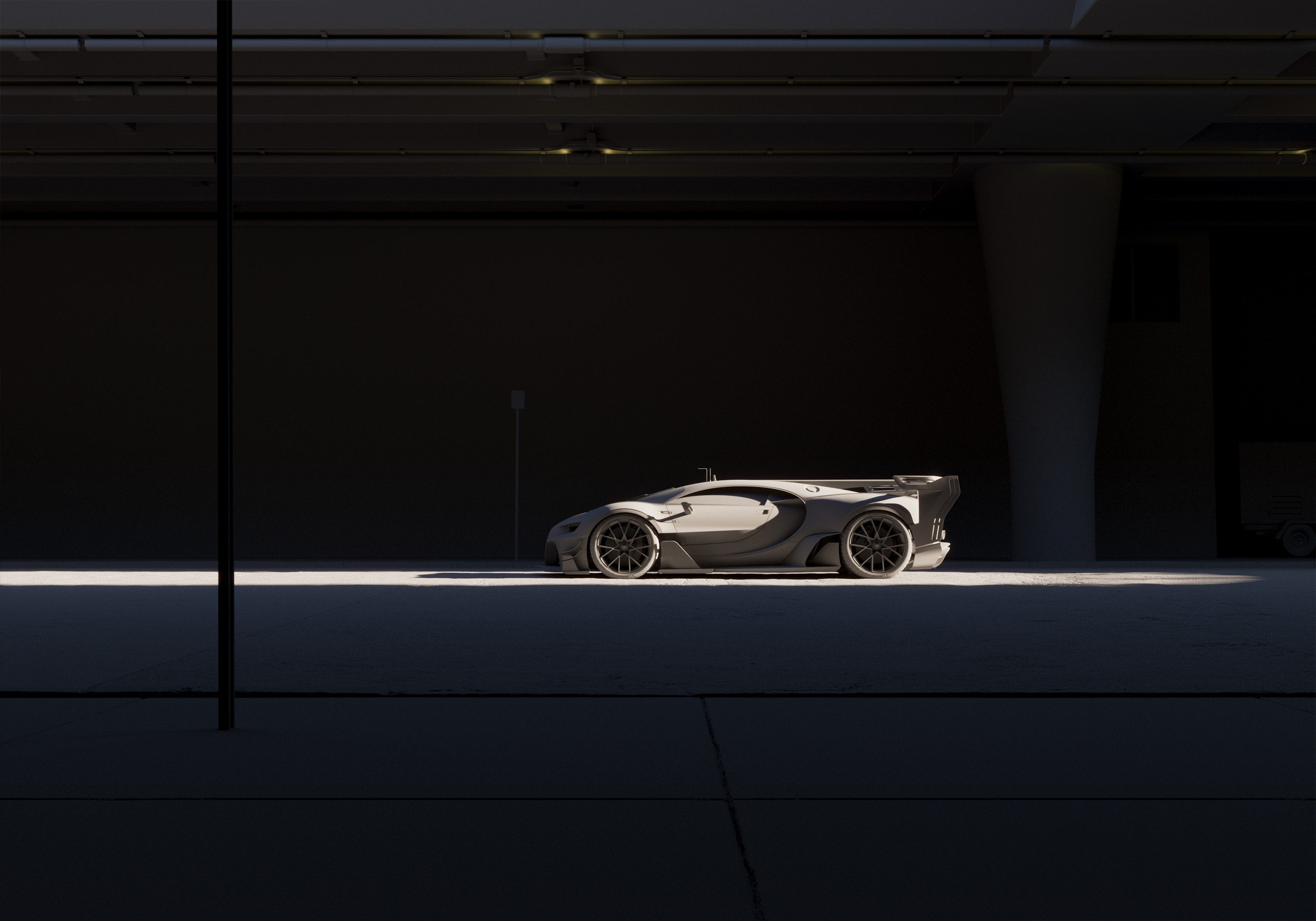 Bugatti Vision GT — clay render 28