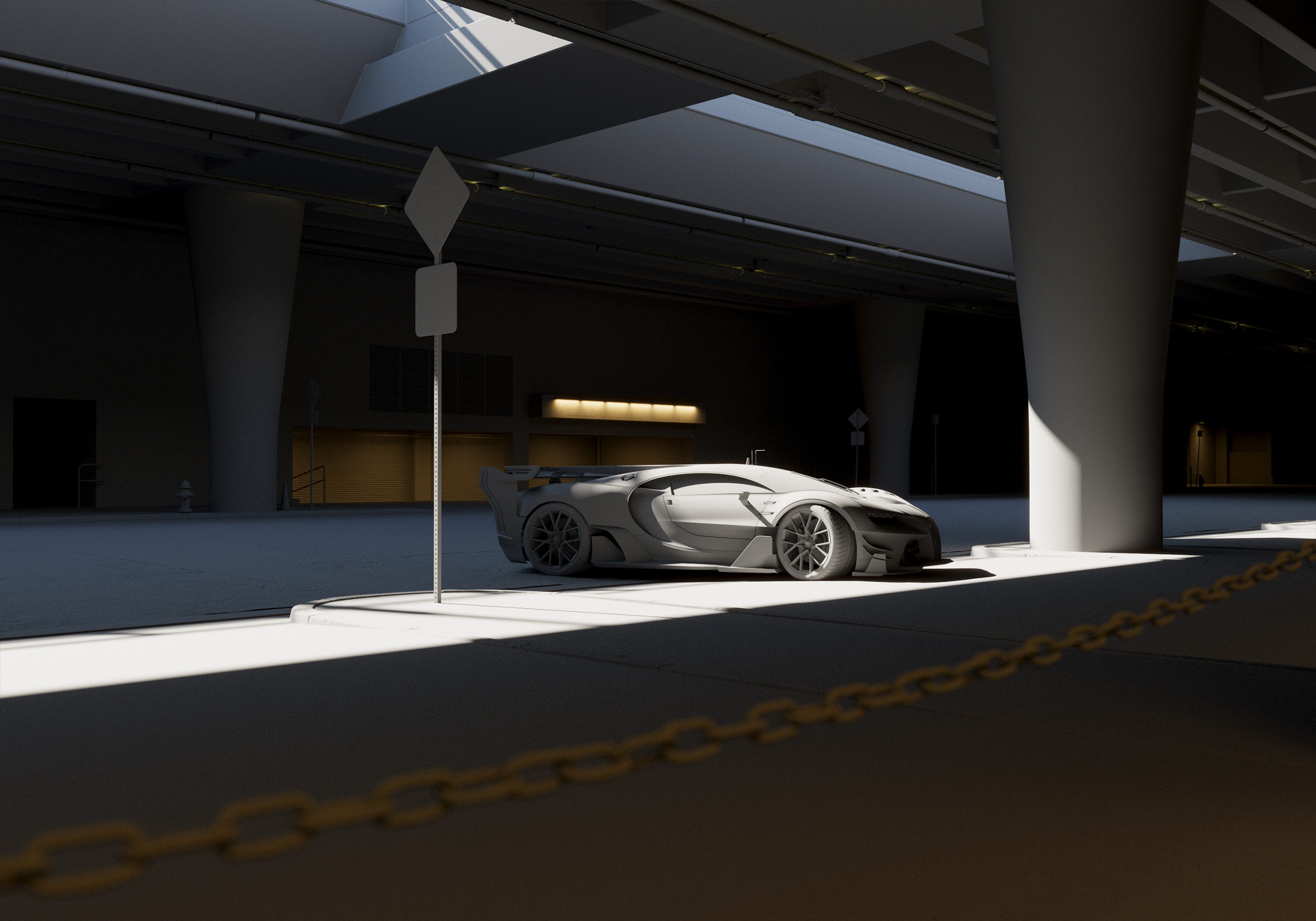 Bugatti Vision GT — clay render 29