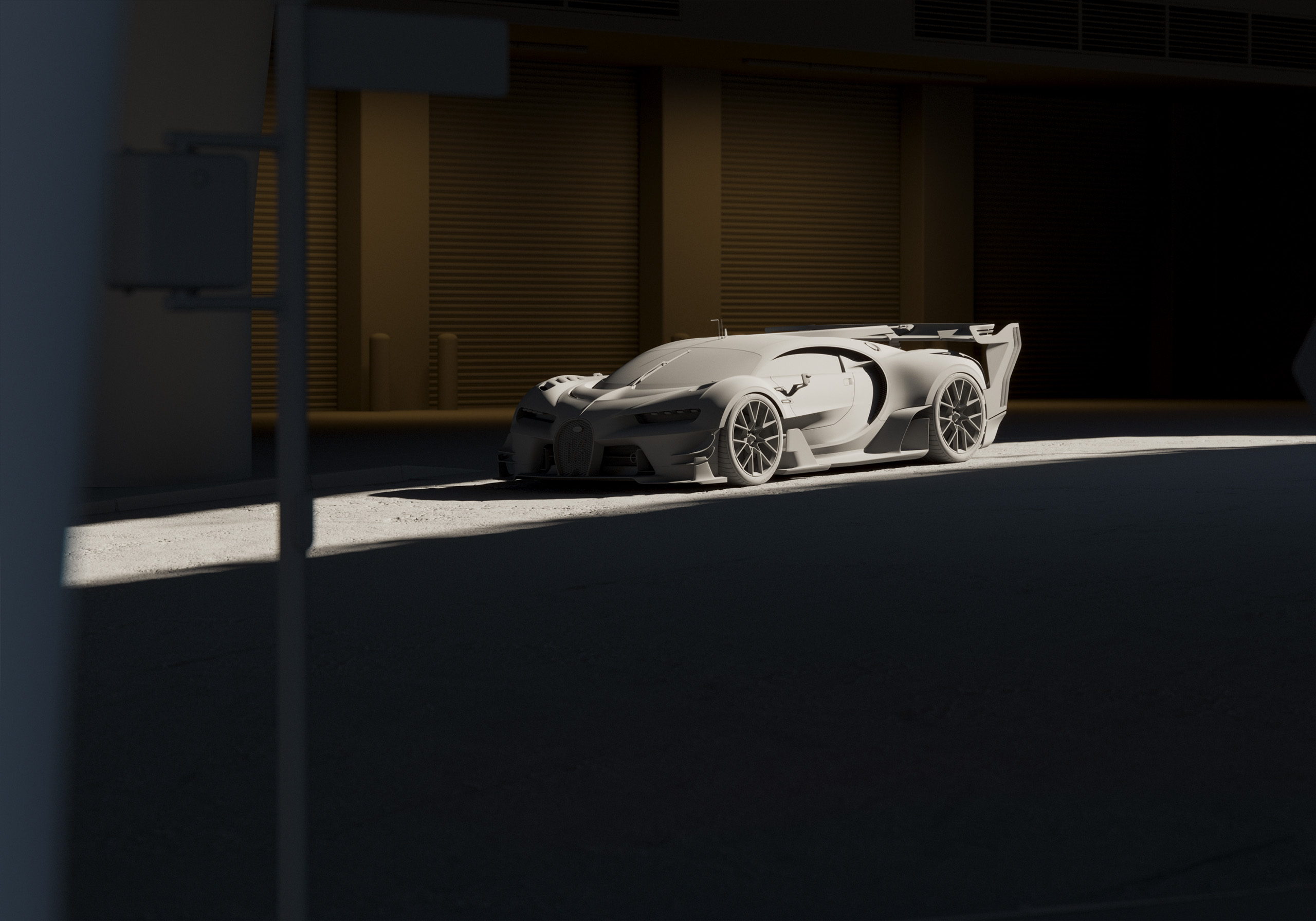 Bugatti Vision GT — clay render 30