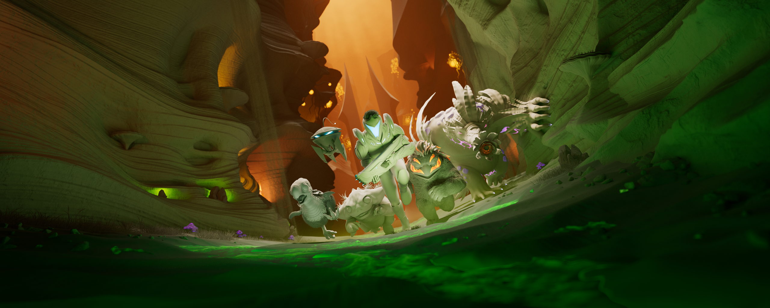 Illuvium Game Launch KeyArt — clay render 3
