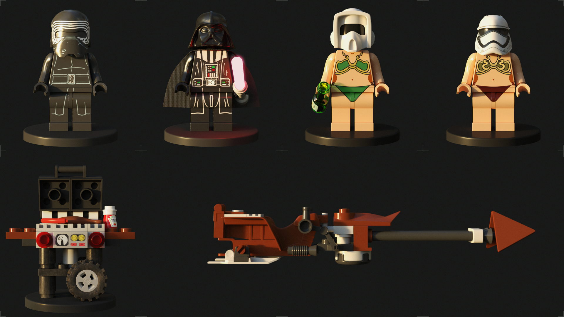 Lego Star Wars BBQ — final render 4