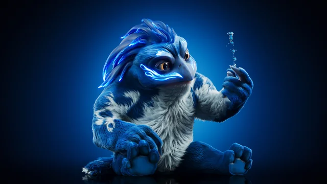 Doka — Stage 1 · Water — Illuvium creature render