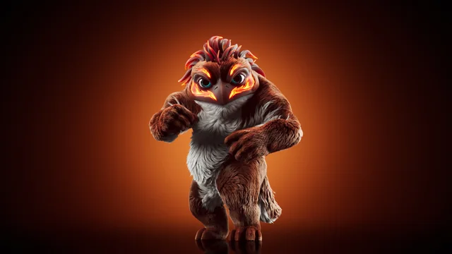 Doka — Stage 2 · Fire — Illuvium creature render